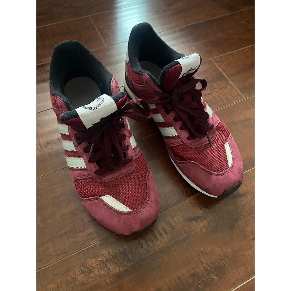 Adidas Burgandy Sneakers Collegiate With The Stripes